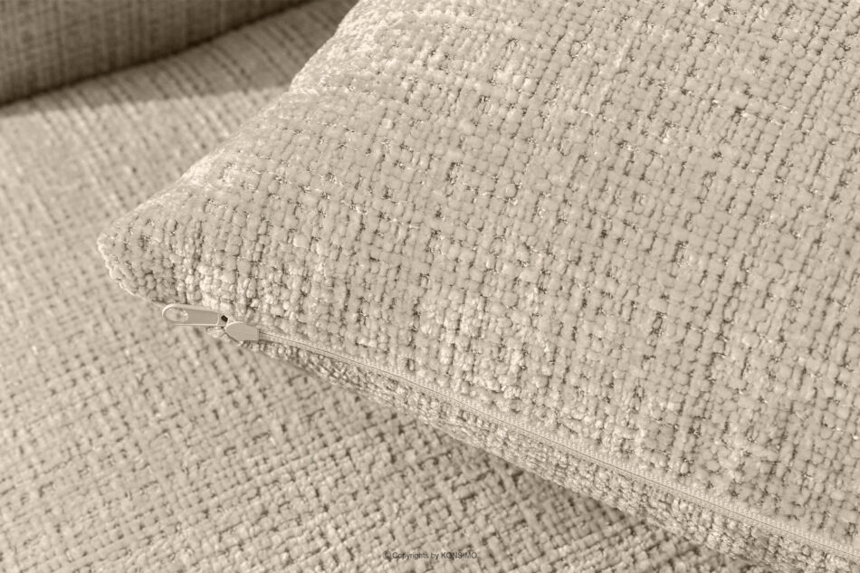 ELOSA Sofa 3 japandi w tkaninie szenil kremowy kremowy - zdjęcie 10