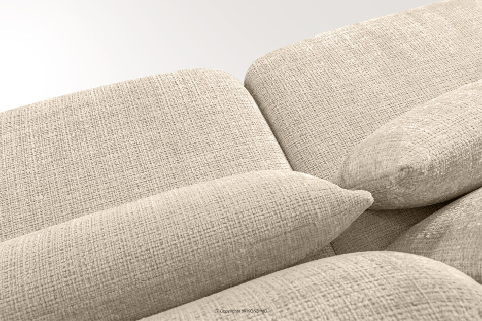 ELOSA Sofa 3 japandi w tkaninie szenil kremowy kremowy - zdjęcie 11