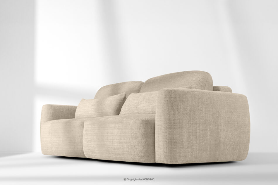 ELOSA Sofa 3 japandi w tkaninie szenil kremowy kremowy - zdjęcie 19