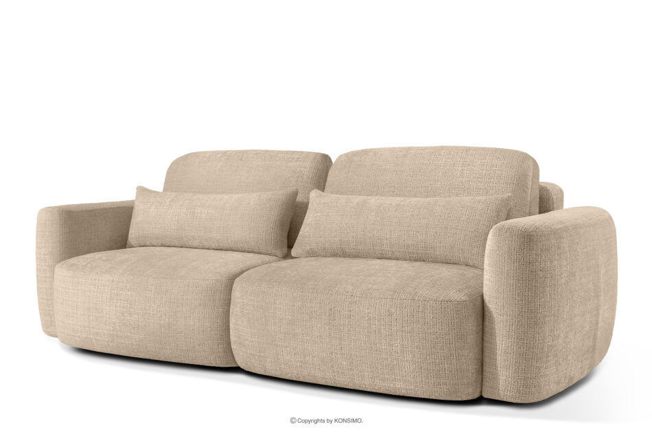 ELOSA Sofa 3 japandi w tkaninie szenil beżowy beżowy - zdjęcie 2