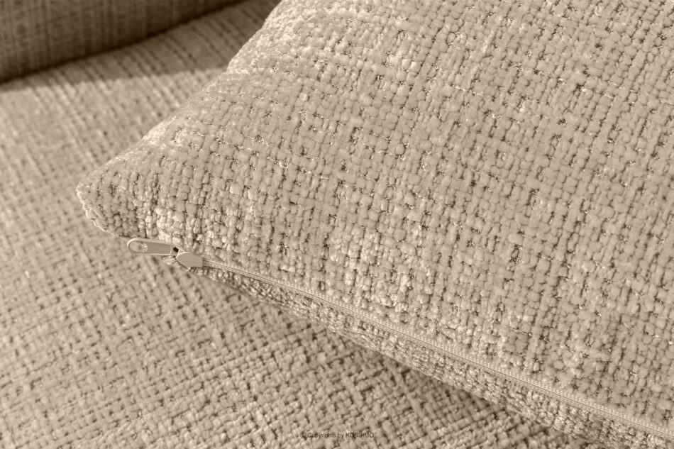 ELOSA Sofa 3 japandi w tkaninie szenil beżowy beżowy - zdjęcie 10