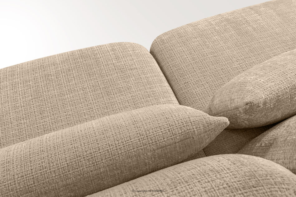 ELOSA Sofa 3 japandi w tkaninie szenil beżowy beżowy - zdjęcie 11