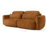 ELOSA Sofa trzyosobowa w stylu japońskim w tkaninie szenil rudy rudy - zdjęcie 3