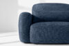ELOSA Sofa trzyosobowa w stylu japońskim w tkaninie szenil granatowy granatowy - zdjęcie 7