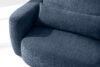 ELOSA Sofa trzyosobowa w stylu japońskim w tkaninie szenil granatowy granatowy - zdjęcie 8