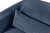 ELOSA Sofa trzyosobowa w stylu japońskim w tkaninie szenil granatowy granatowy - zdjęcie 9