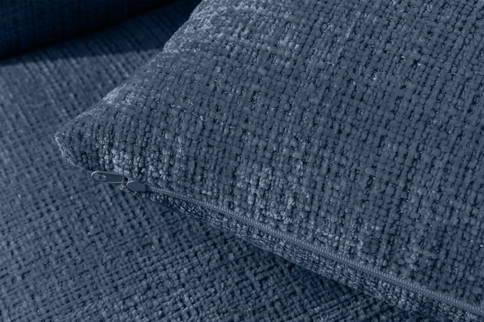 ELOSA Sofa trzyosobowa w stylu japońskim w tkaninie szenil granatowy granatowy - zdjęcie 10