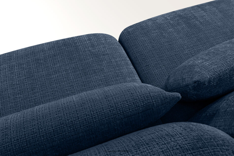 ELOSA Sofa trzyosobowa w stylu japońskim w tkaninie szenil granatowy granatowy - zdjęcie 11