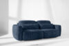 ELOSA Sofa trzyosobowa w stylu japońskim w tkaninie szenil granatowy granatowy - zdjęcie 21