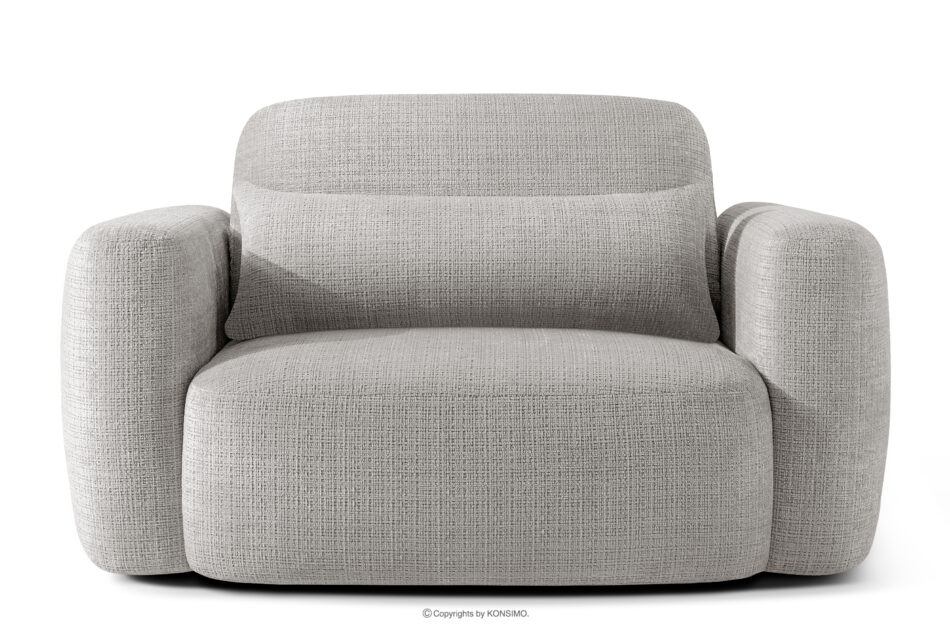 ELOSA Sofa i fotel japandi w tkaninie szenil jasny szary jasny szary - zdjęcie 16