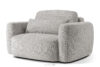 ELOSA Sofa i fotel japandi w tkaninie szenil jasny szary jasny szary - zdjęcie 18