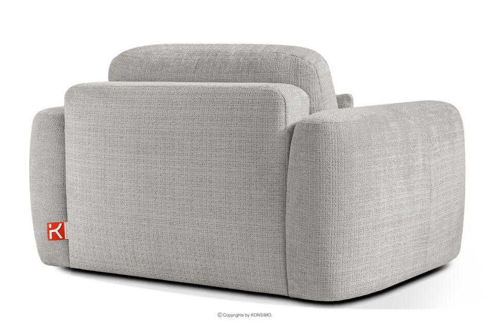 ELOSA Sofa i fotel japandi w tkaninie szenil jasny szary jasny szary - zdjęcie 19