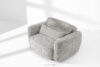 ELOSA Sofa i fotel japandi w tkaninie szenil jasny szary jasny szary - zdjęcie 27