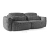 ELOSA Sofa i fotel japandi w tkaninie szenil ciemny szary ciemny szary - zdjęcie 5