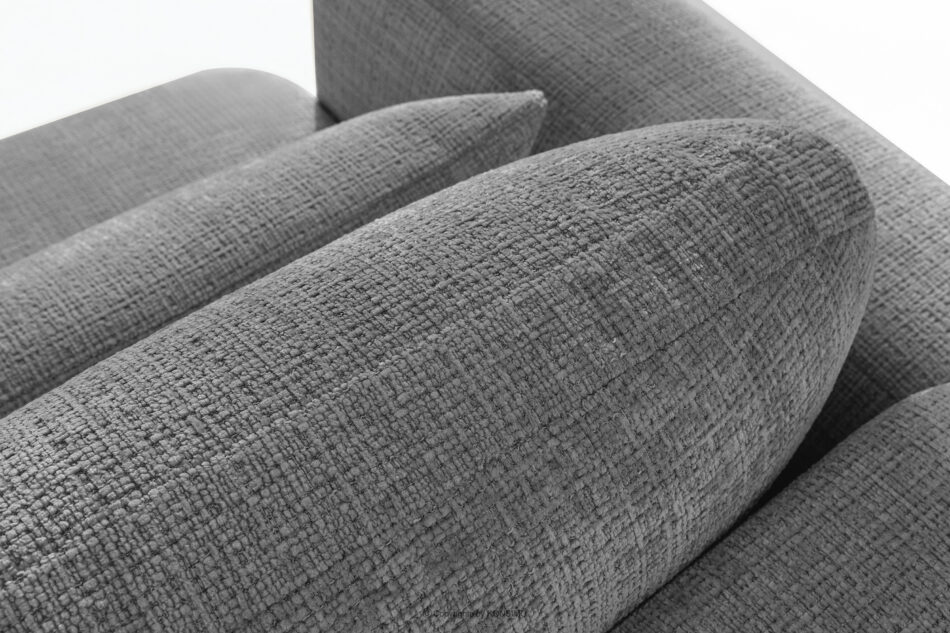 ELOSA Sofa i fotel japandi w tkaninie szenil ciemny szary ciemny szary - zdjęcie 10