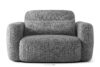 ELOSA Sofa i fotel japandi w tkaninie szenil ciemny szary ciemny szary - zdjęcie 17