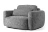 ELOSA Sofa i fotel japandi w tkaninie szenil ciemny szary ciemny szary - zdjęcie 18