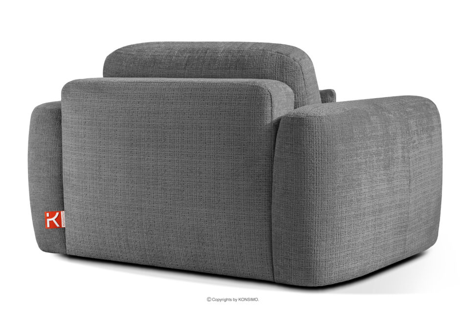 ELOSA Sofa i fotel japandi w tkaninie szenil ciemny szary ciemny szary - zdjęcie 19