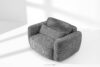 ELOSA Sofa i fotel japandi w tkaninie szenil ciemny szary ciemny szary - zdjęcie 27