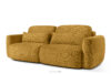 ELOSA Sofa i fotel w stylu japońskim w tkaninie szenil żółty żółty - zdjęcie 4