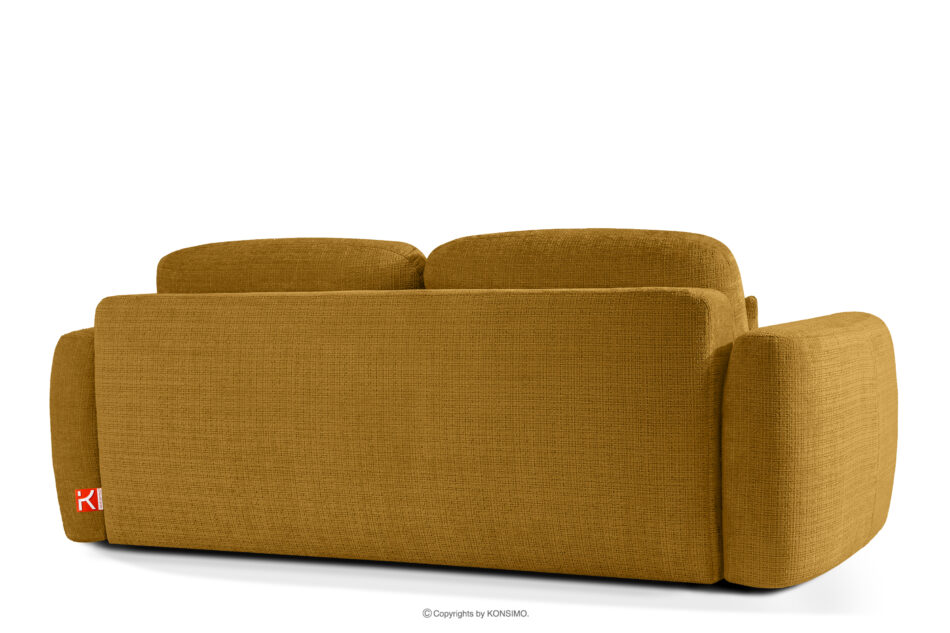 ELOSA Sofa i fotel w stylu japońskim w tkaninie szenil żółty żółty - zdjęcie 6