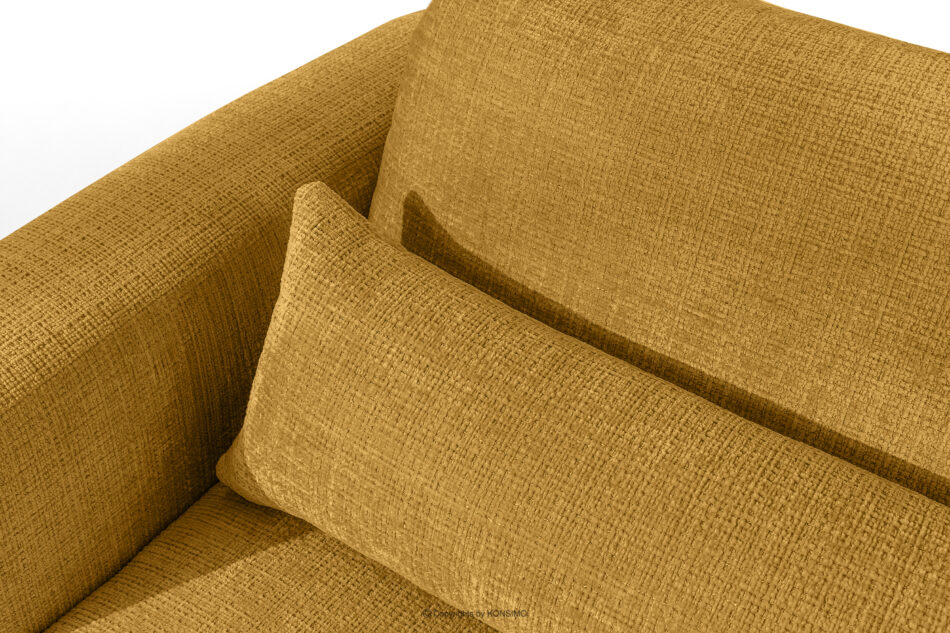 ELOSA Sofa i fotel w stylu japońskim w tkaninie szenil żółty żółty - zdjęcie 9