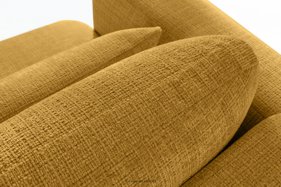 ELOSA Sofa i fotel w stylu japońskim w tkaninie szenil żółty żółty - zdjęcie 10