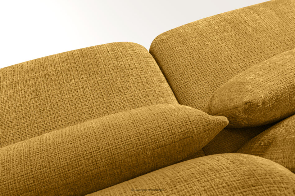 ELOSA Sofa i fotel w stylu japońskim w tkaninie szenil żółty żółty - zdjęcie 12