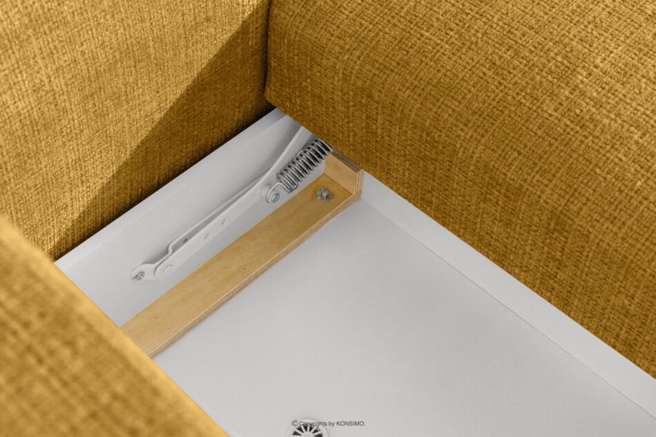 ELOSA Sofa i fotel w stylu japońskim w tkaninie szenil żółty żółty - zdjęcie 14
