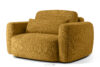 ELOSA Sofa i fotel w stylu japońskim w tkaninie szenil żółty żółty - zdjęcie 18