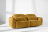 ELOSA Sofa i fotel w stylu japońskim w tkaninie szenil żółty żółty - zdjęcie 28