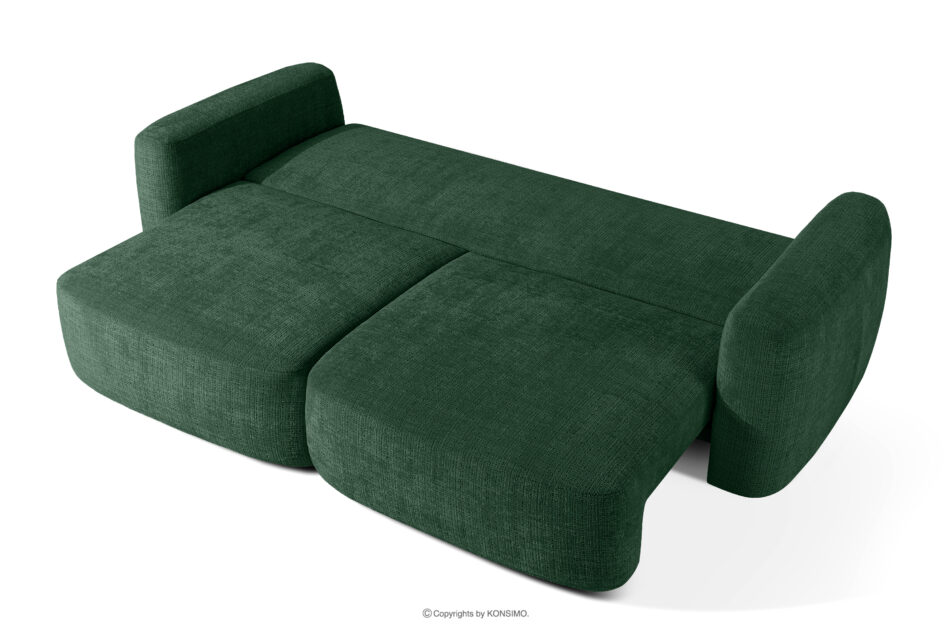 ELOSA Sofa i fotel w stylu japońskim w tkaninie szenil zielony zielony - zdjęcie 5
