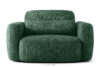 ELOSA Sofa i fotel w stylu japońskim w tkaninie szenil zielony zielony - zdjęcie 17