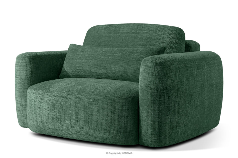ELOSA Sofa i fotel w stylu japońskim w tkaninie szenil zielony zielony - zdjęcie 17