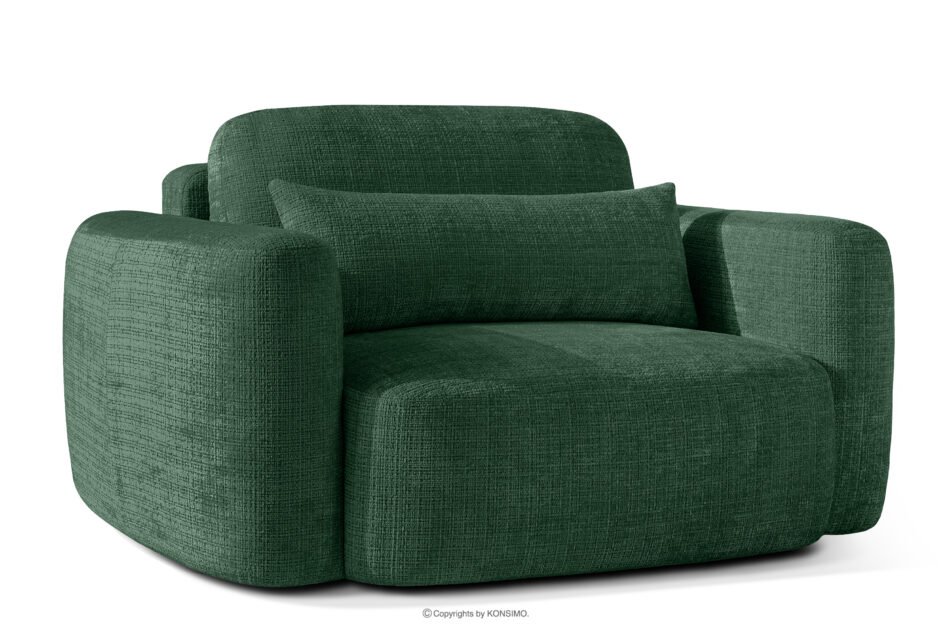 ELOSA Sofa i fotel w stylu japońskim w tkaninie szenil zielony zielony - zdjęcie 18