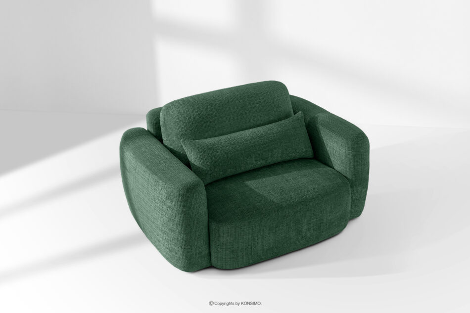 ELOSA Sofa i fotel w stylu japońskim w tkaninie szenil zielony zielony - zdjęcie 24