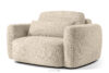 ELOSA Sofa i fotel japandi w tkaninie szenil kremowy kremowy - zdjęcie 18
