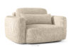 ELOSA Sofa i fotel japandi w tkaninie szenil kremowy kremowy - zdjęcie 19
