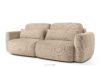 ELOSA Sofa i fotel japandi w tkaninie szenil beżowy beżowy - zdjęcie 4
