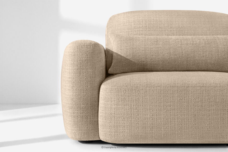 ELOSA Sofa i fotel japandi w tkaninie szenil beżowy beżowy - zdjęcie 7