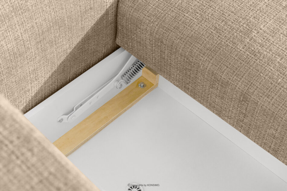 ELOSA Sofa i fotel japandi w tkaninie szenil beżowy beżowy - zdjęcie 14