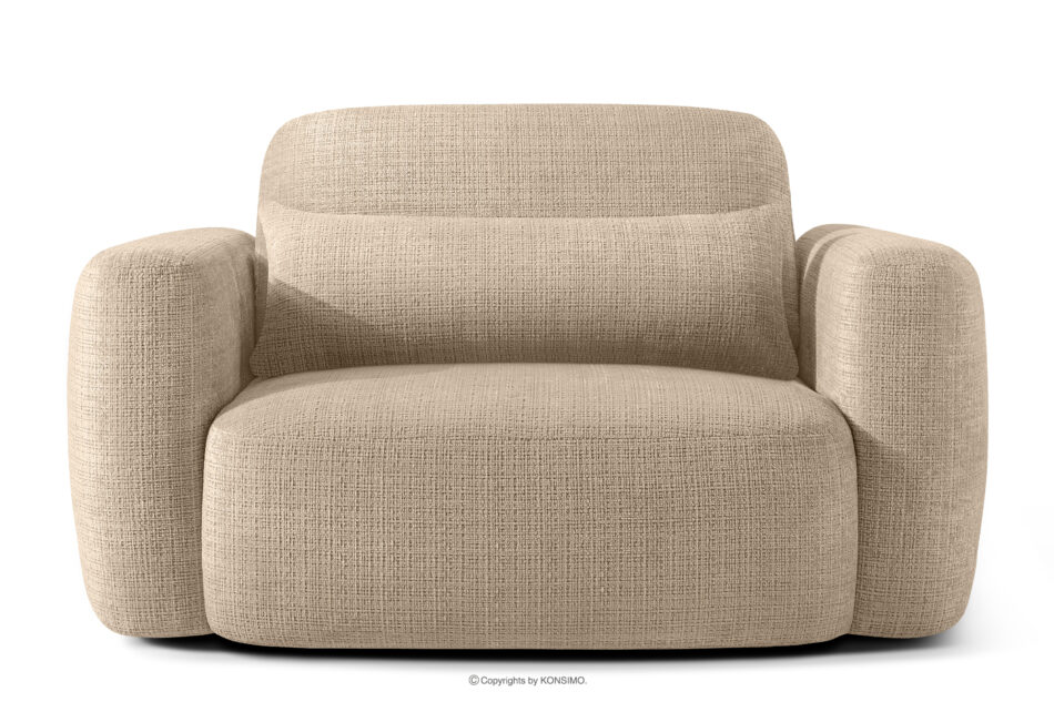 ELOSA Sofa i fotel japandi w tkaninie szenil beżowy beżowy - zdjęcie 16