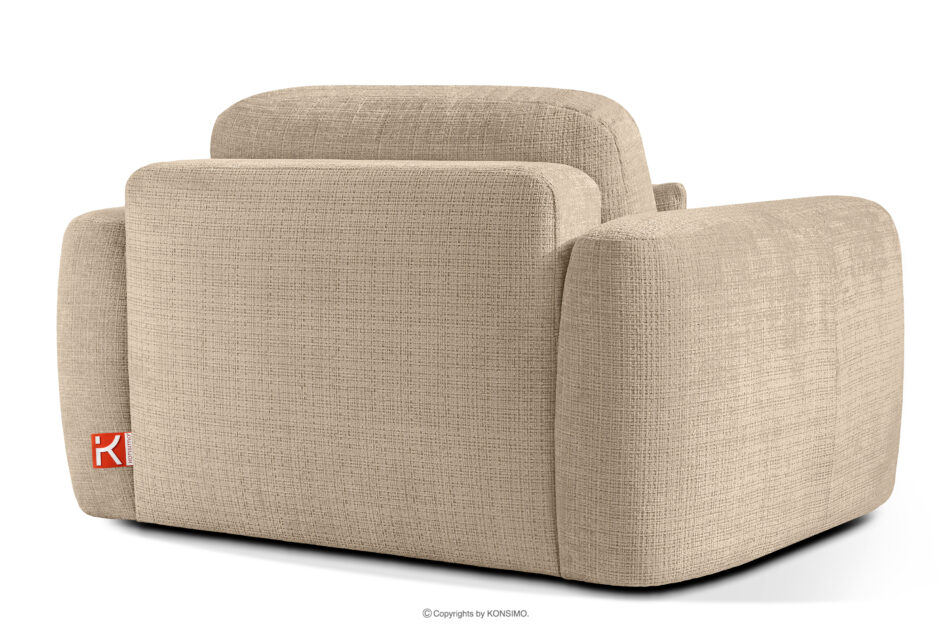 ELOSA Sofa i fotel japandi w tkaninie szenil beżowy beżowy - zdjęcie 19