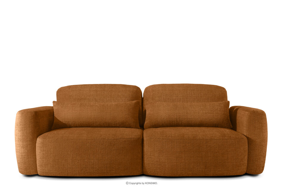ELOSA Sofa i fotel w stylu japońskim w tkaninie szenil rudy rudy - zdjęcie 2