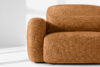 ELOSA Sofa i fotel w stylu japońskim w tkaninie szenil rudy rudy - zdjęcie 8