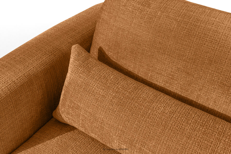 ELOSA Sofa i fotel w stylu japońskim w tkaninie szenil rudy rudy - zdjęcie 9