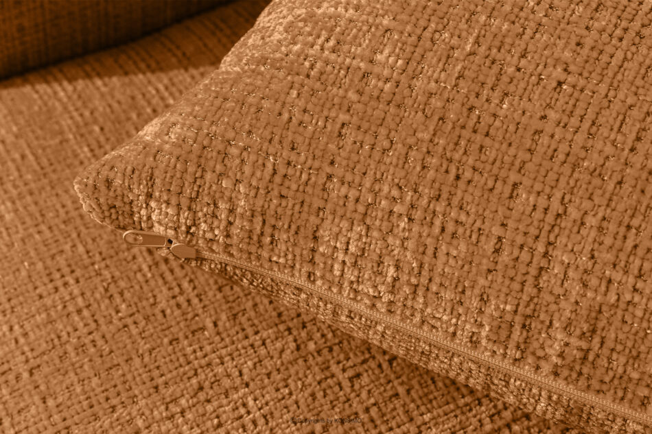 ELOSA Sofa i fotel w stylu japońskim w tkaninie szenil rudy rudy - zdjęcie 11