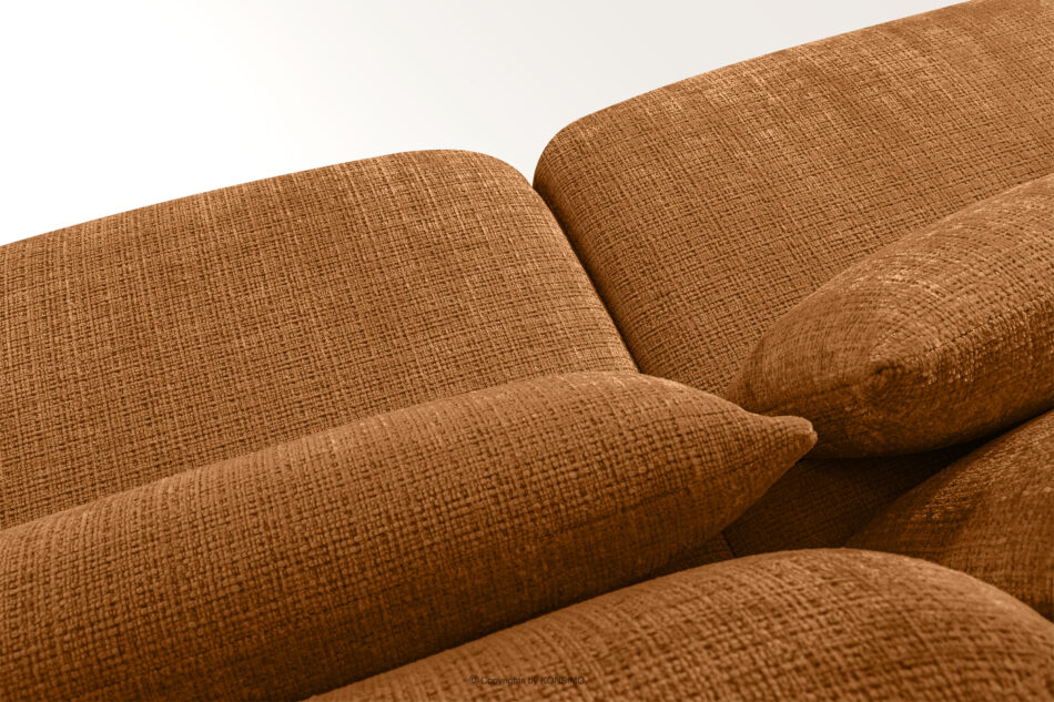 ELOSA Sofa i fotel w stylu japońskim w tkaninie szenil rudy rudy - zdjęcie 12