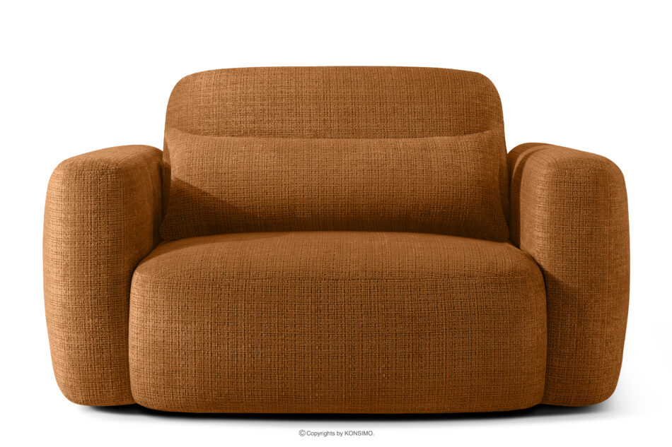 ELOSA Sofa i fotel w stylu japońskim w tkaninie szenil rudy rudy - zdjęcie 16