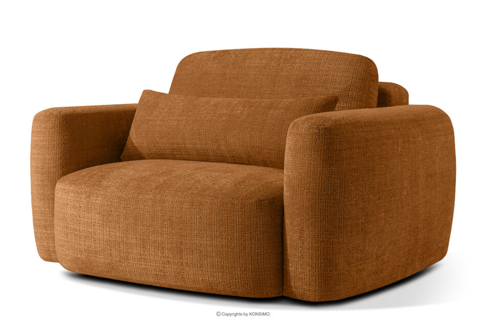ELOSA Sofa i fotel w stylu japońskim w tkaninie szenil rudy rudy - zdjęcie 17